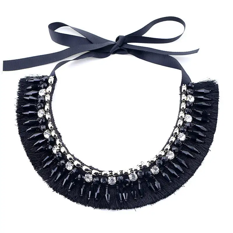 Beaded Fringe Short Necklace