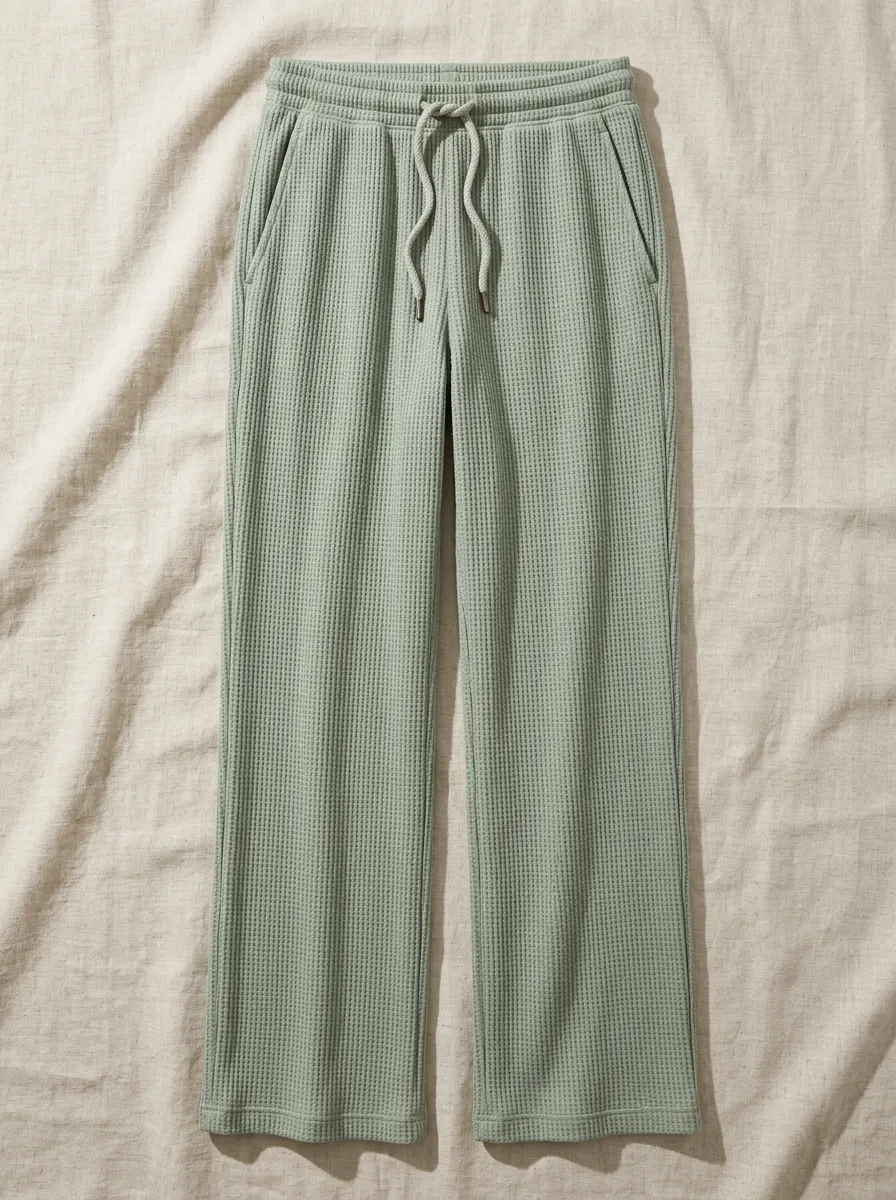 Women's Home Comfort Drawstring Waffle Lounge Pants