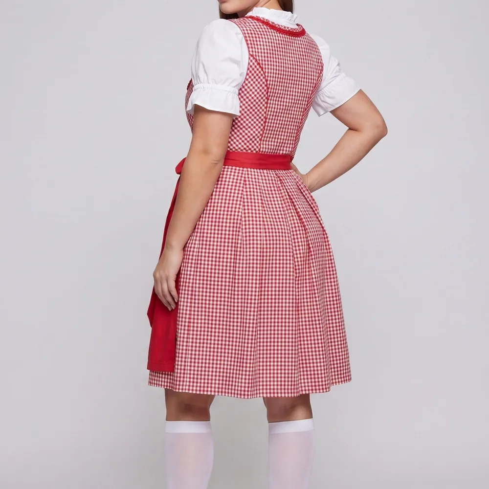 Women's Plaid Ruffled Dress