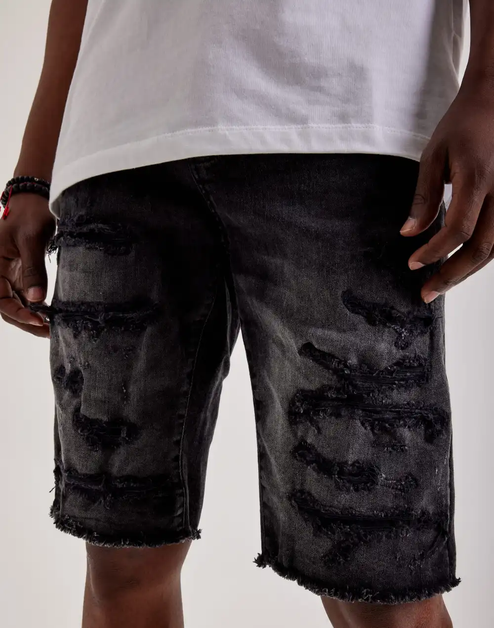 Everyday Basic Distressed Denim Shorts