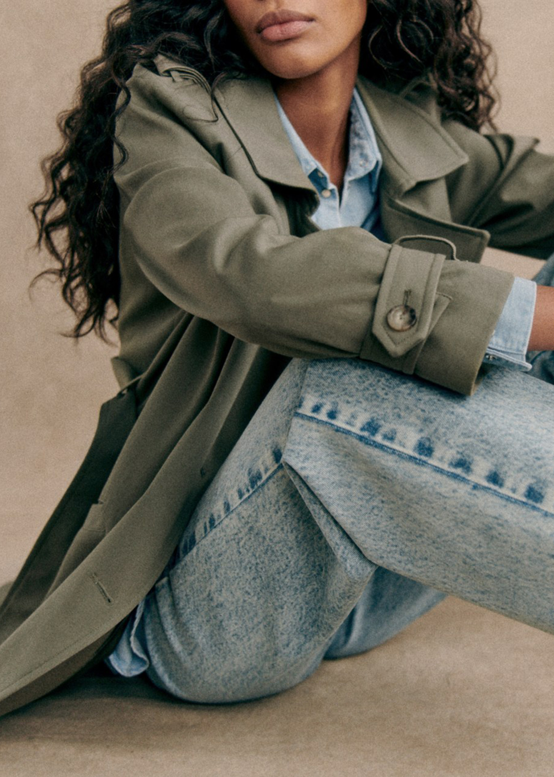 Long Belted Trench Coat