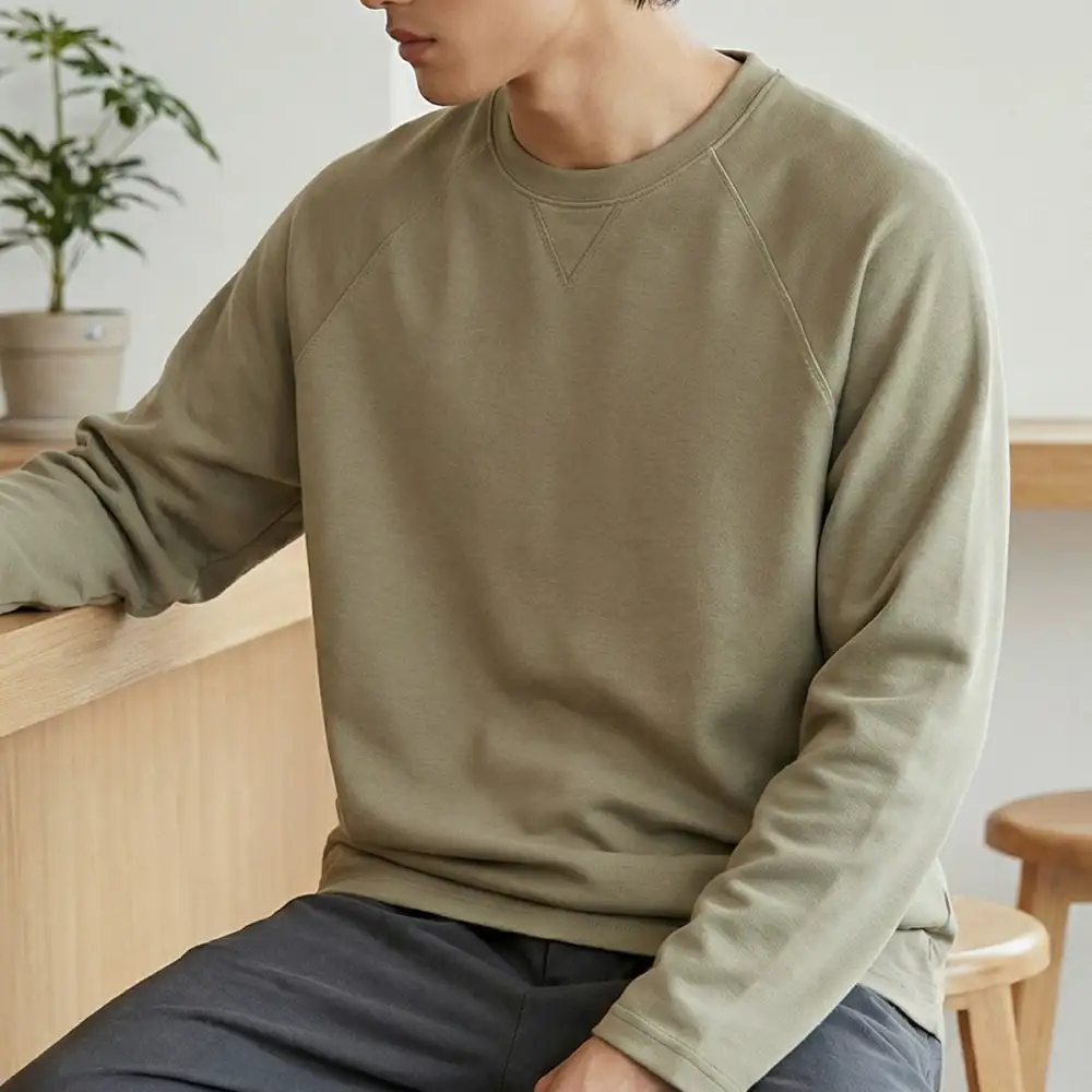 Inverted Triangle Solid Long Sleeve T-Shirt