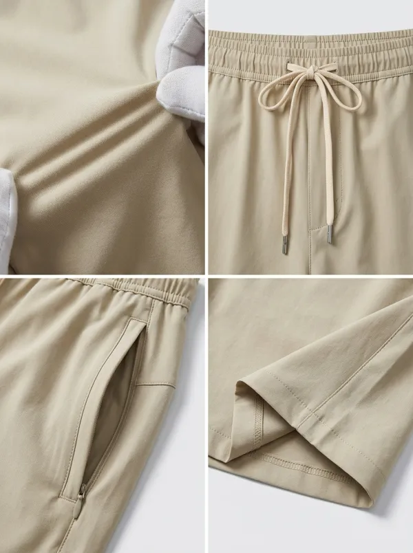 Streamlined Ice-Silk Stretch Drawstring Shorts