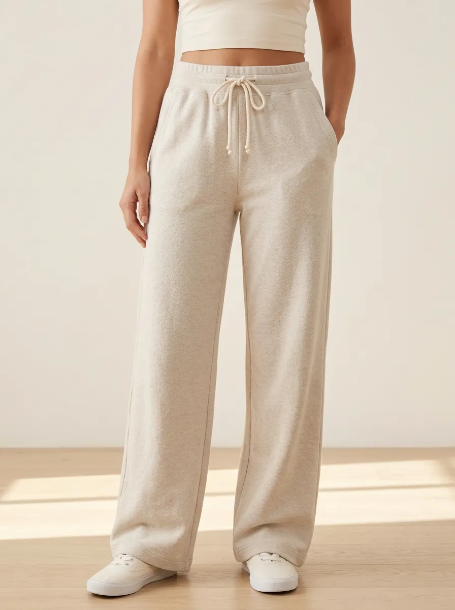 Women's Wide-Leg Drawstring Sport Pants