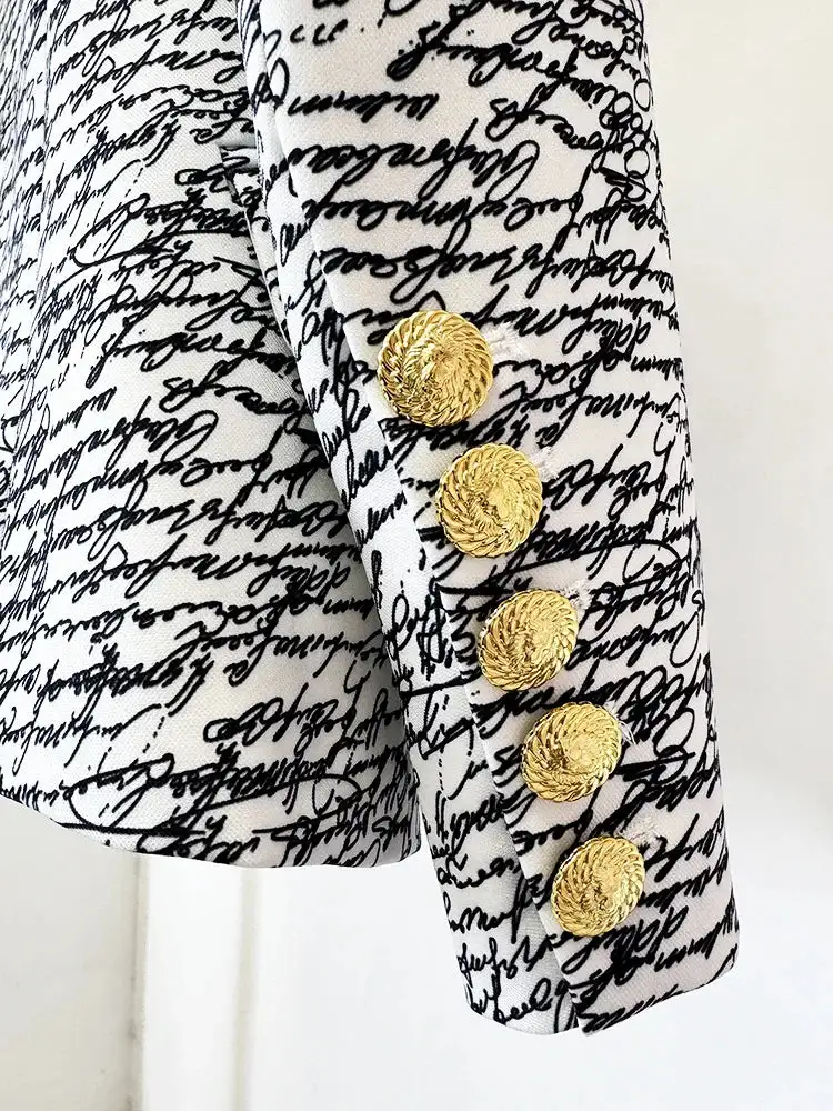 Letter Print Blazer