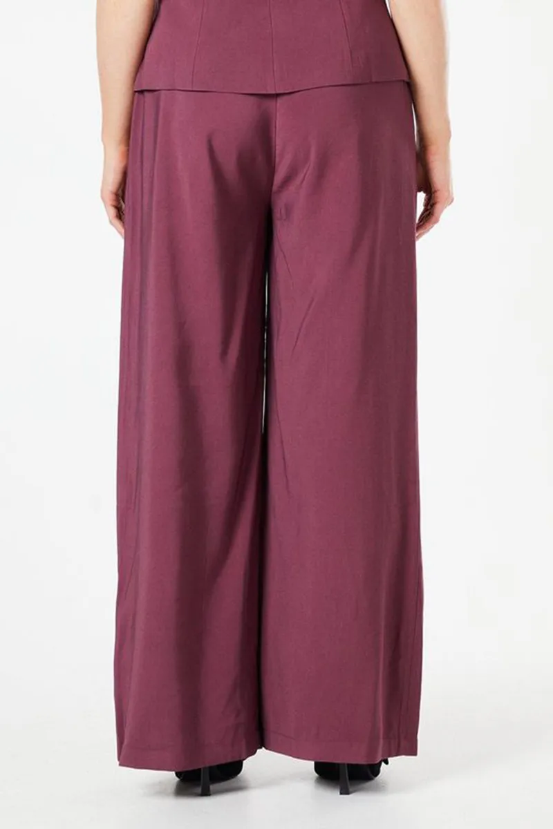 Casual Style Tailored Wide Leg Trouser