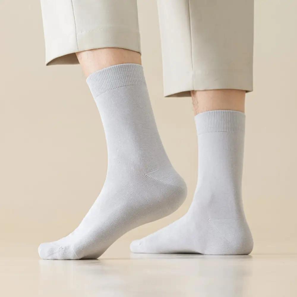 Cotton Flat Knit Crew Socks