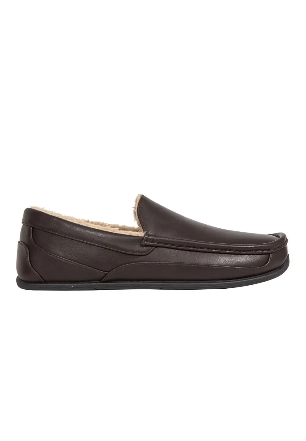 Spun Faux Leather Slippers