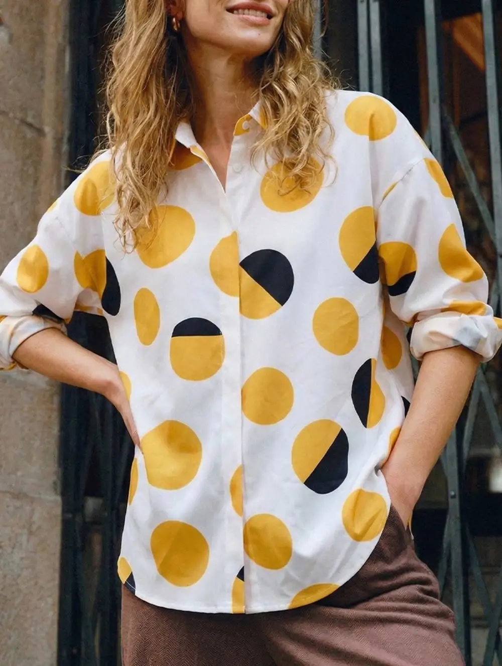 Polka Dot Soft Knit Top