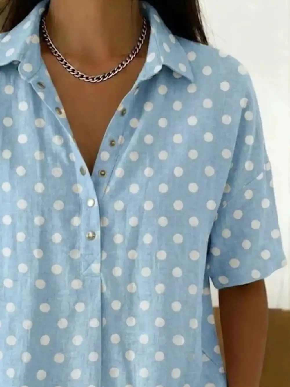 Polka Dot Short Sleeve Shirt
