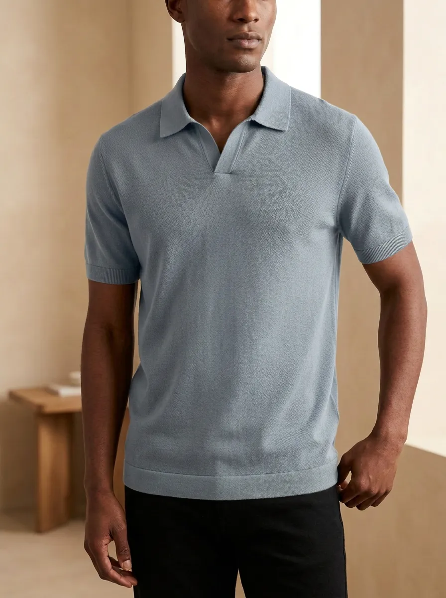 V-Neck Men's Polo Shirt