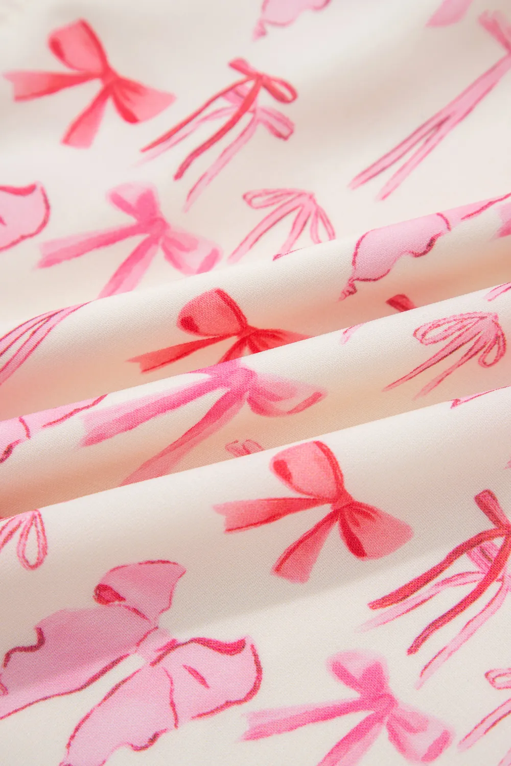 Pink Zip Front Bow Mini Dress