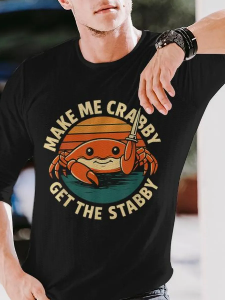 Funny Crab Printed T-Shirt