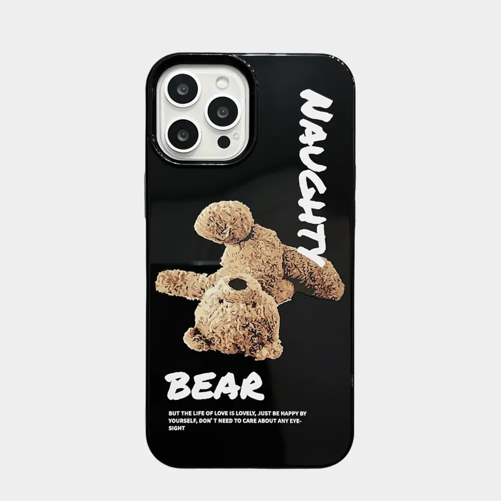 Teddy Bear Graphic Glossy Phone Case