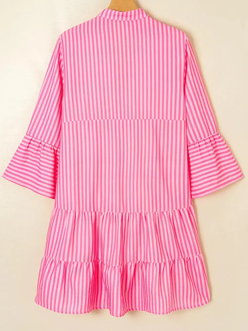 Striped Tiered Flared Mini Dress