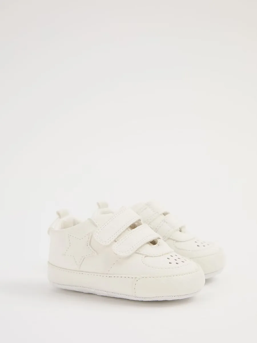 White Twin Strap Trainers