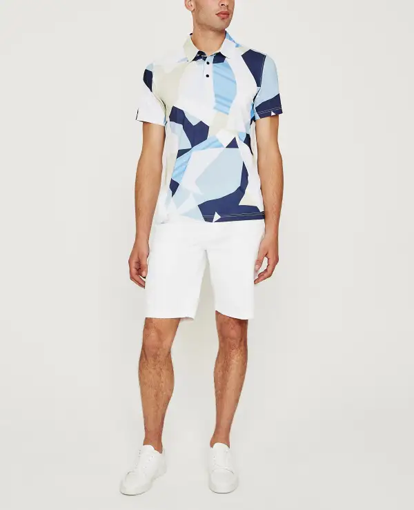 Men's Color Block Polo Shirt