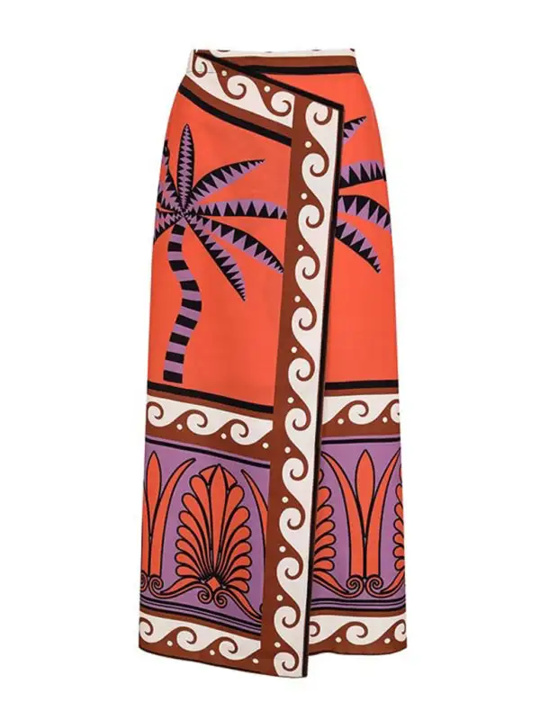 Strapless Printed One Piece Matching Swim Dress