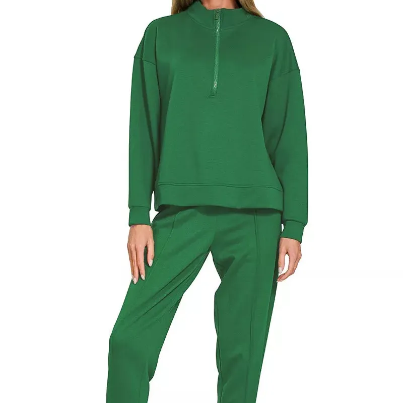 Relaxed Scuba Half Zip Pullover and Jogger Set