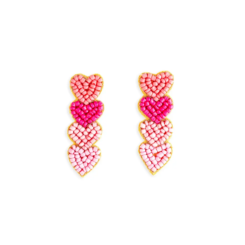 Ornate Graphic Artful Beaded Earrings