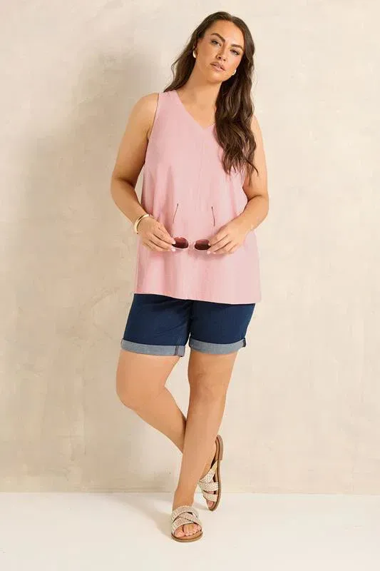 Pink Premium Cotton Vest Top