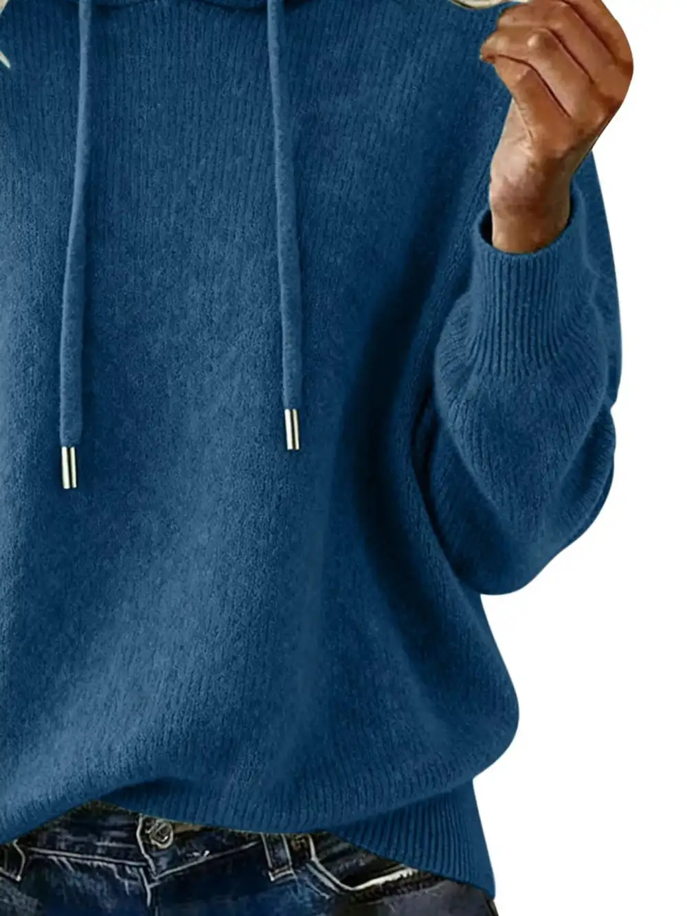 Versatile Drawstring Long Sleeve Sweater