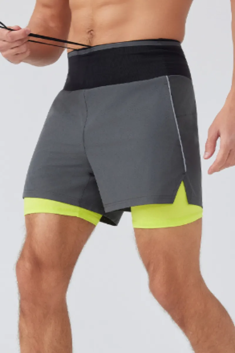 Streamlined Sport Quick Dry Breathable Drawstring Athletic Shorts
