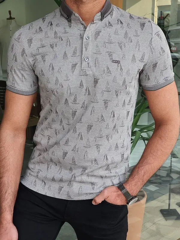 Minimal Slim Fit Cotton Polo Shirt