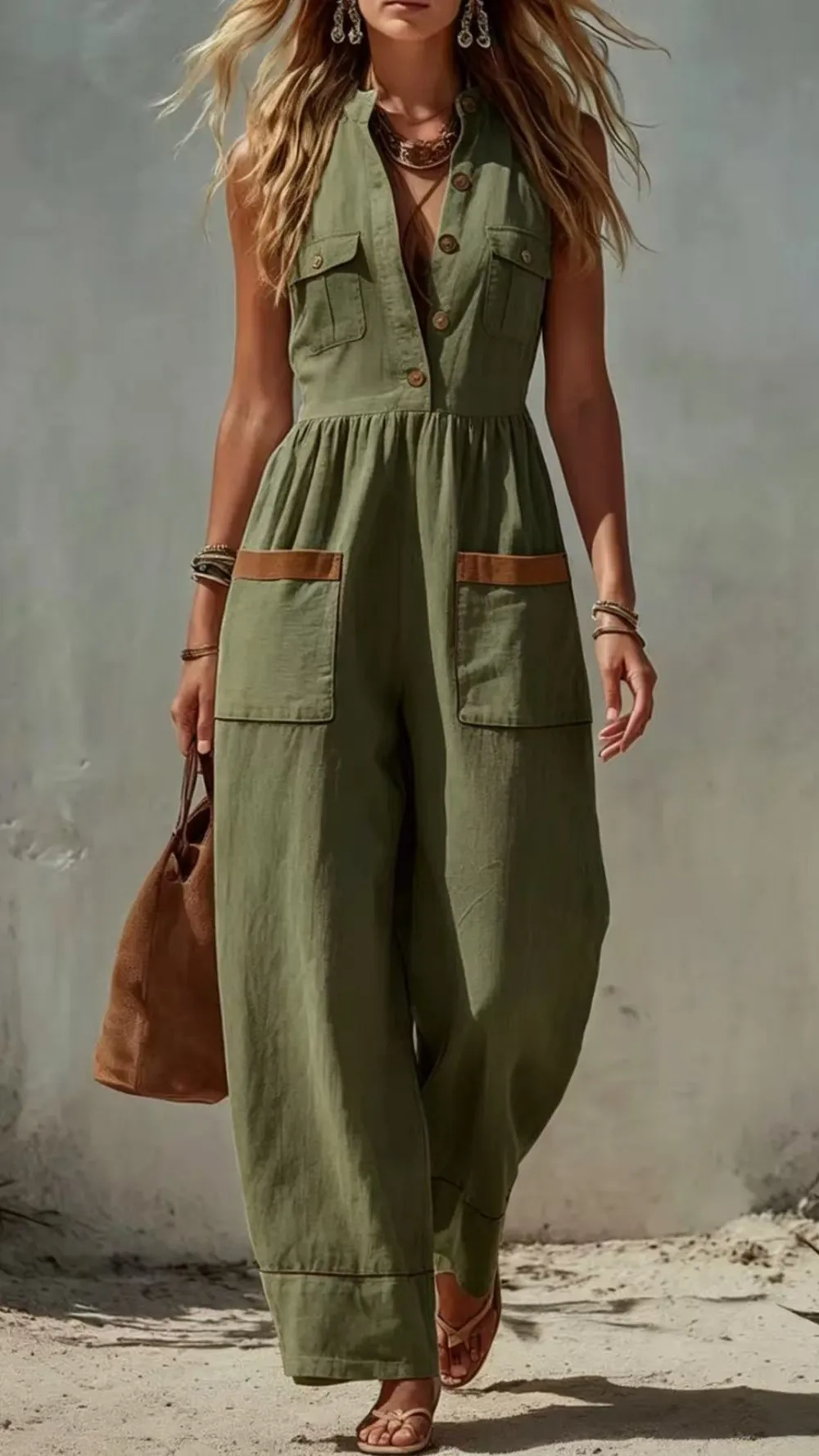 Straight Leg Jumpsuit