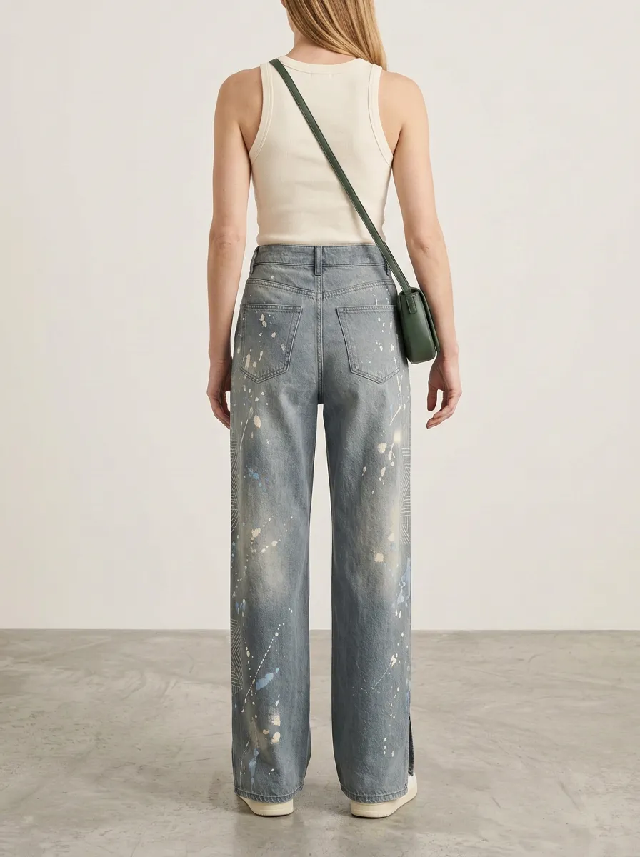 Women's Wide Leg Casual Denim Jeans