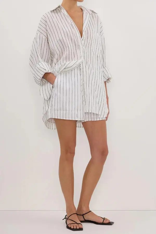 WHITE STRIPE SHIRT