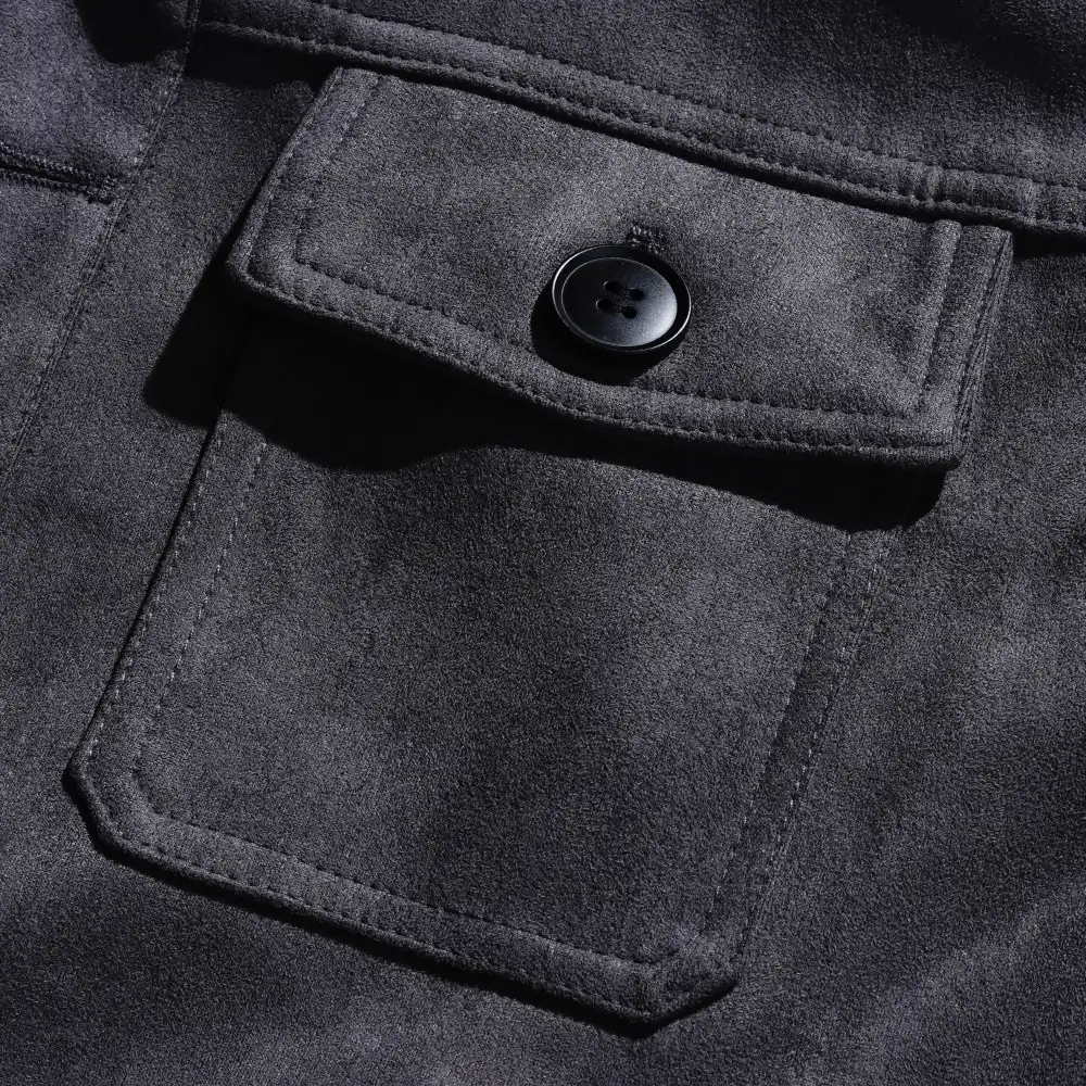 Structured Utility Suede Jacket