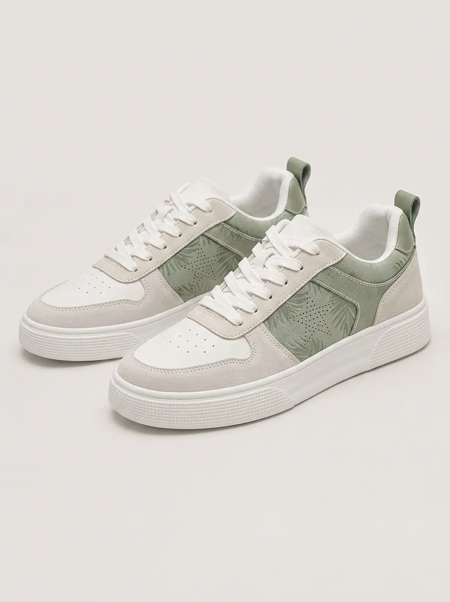 Men's Tropical Palm Leaf Pattern Patterned Casual Skate Shoes