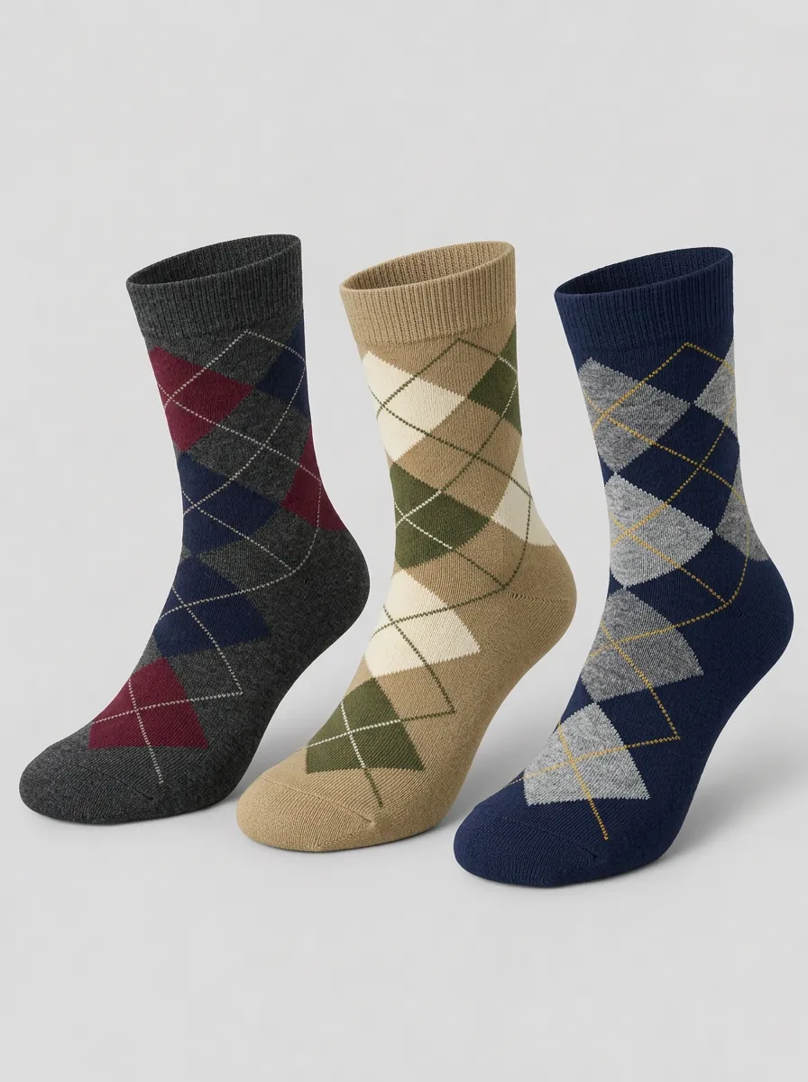 Men's Langley Argyle Socks 3-Pack