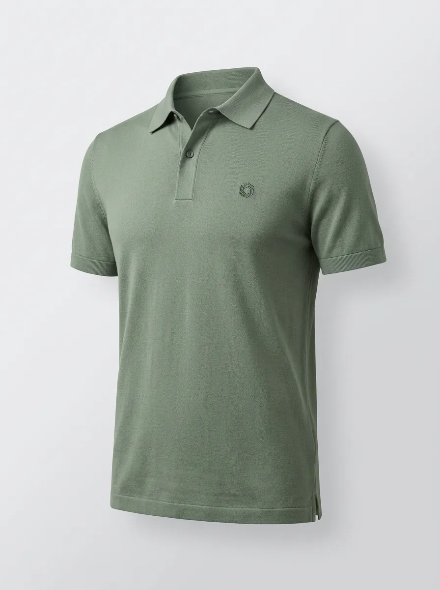 Geometric-Detail -Detail Men's Polo Shirt