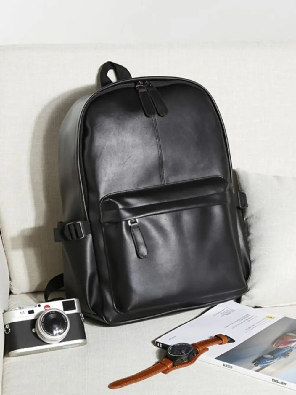 Classic Leather Backpack Bag