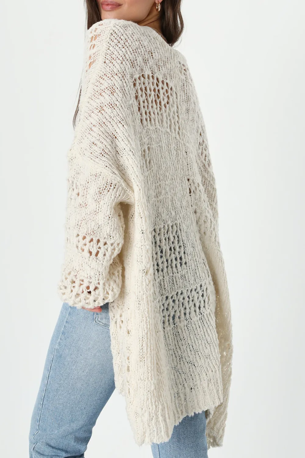 Open Knit Longline Cardigan
