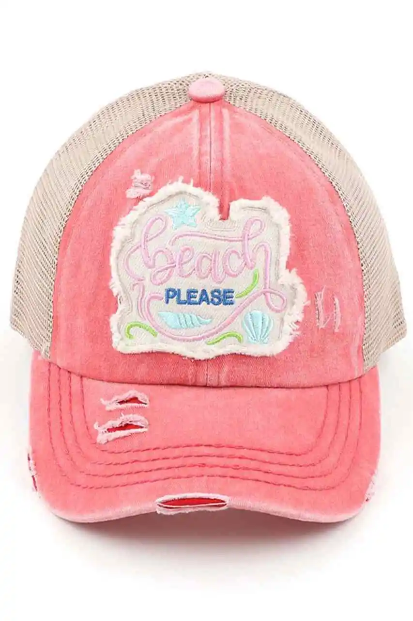 Distressed Beach Cap