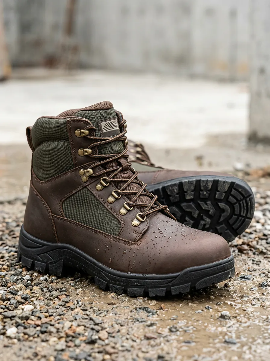 Adventure Tactical Leather-Look Men's Waterproof Work Boots