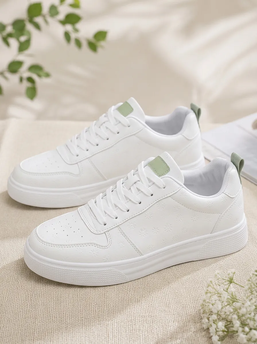 Men's Minimalist Floral Pattern Printed Casual Sneakers