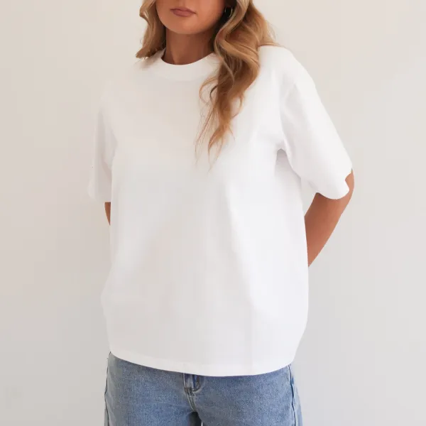 Oversized Ribbed Modern Casual Tee