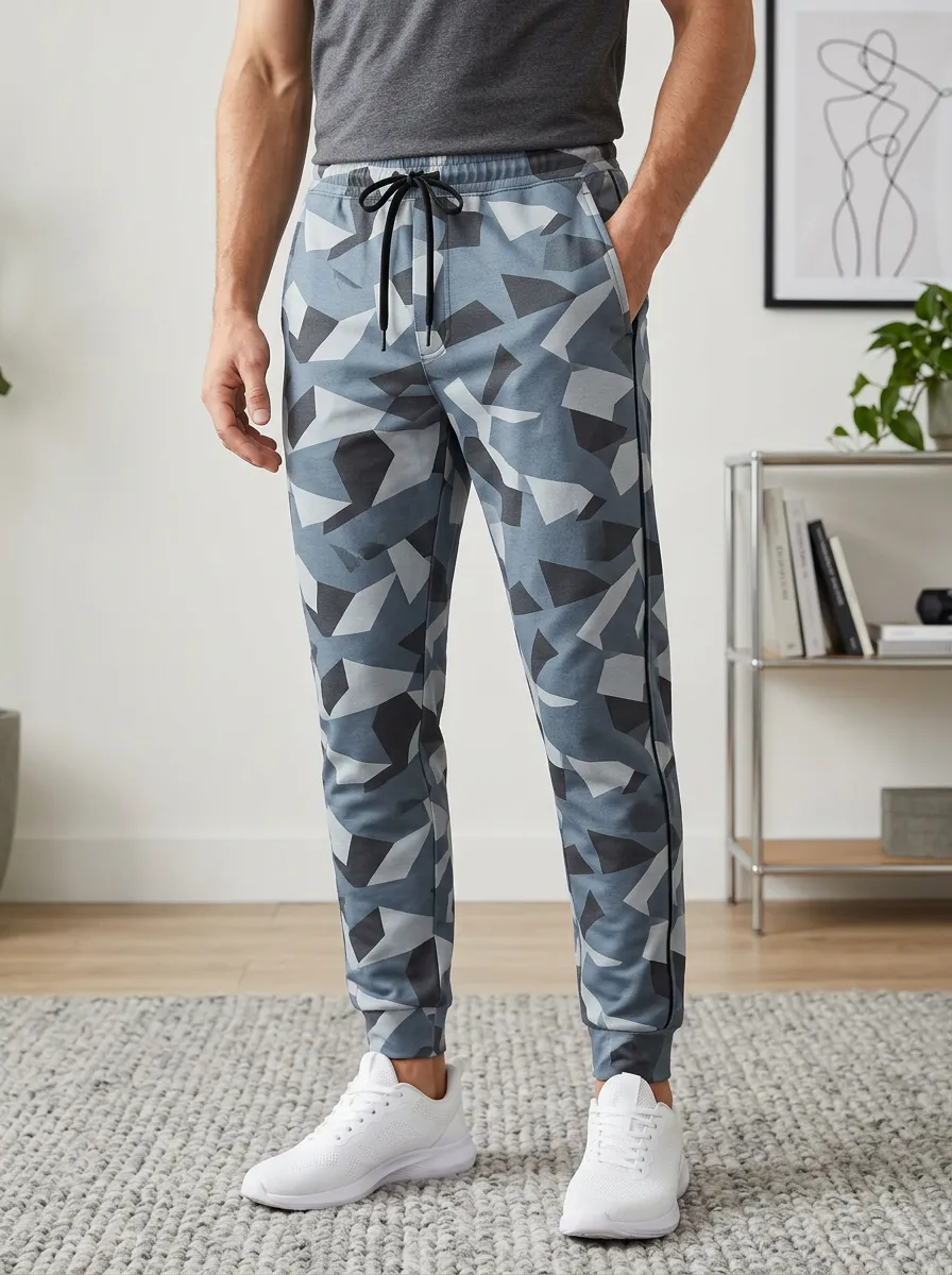 Men's Geometric Print Jogger Pants