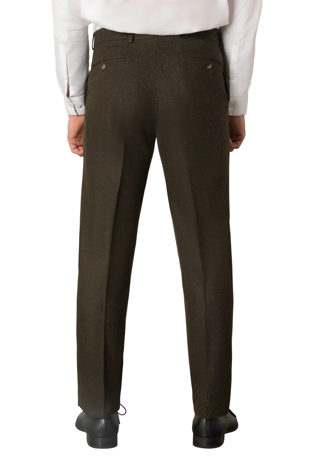 Tailored Flat Front Regular Rise Traditional Fit Trousers