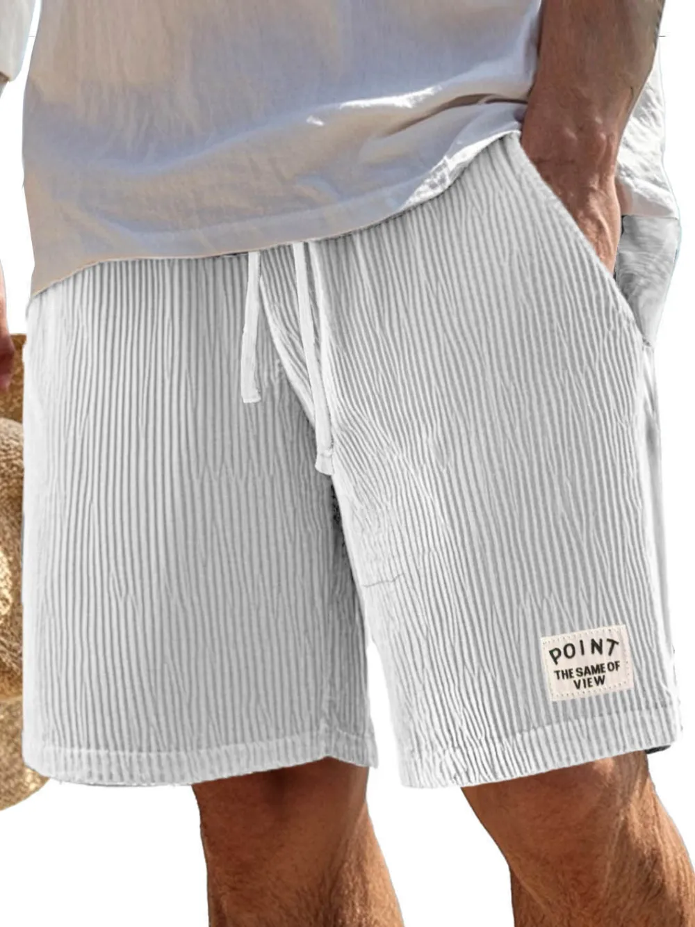Ribbed Knit Pocket Shorts