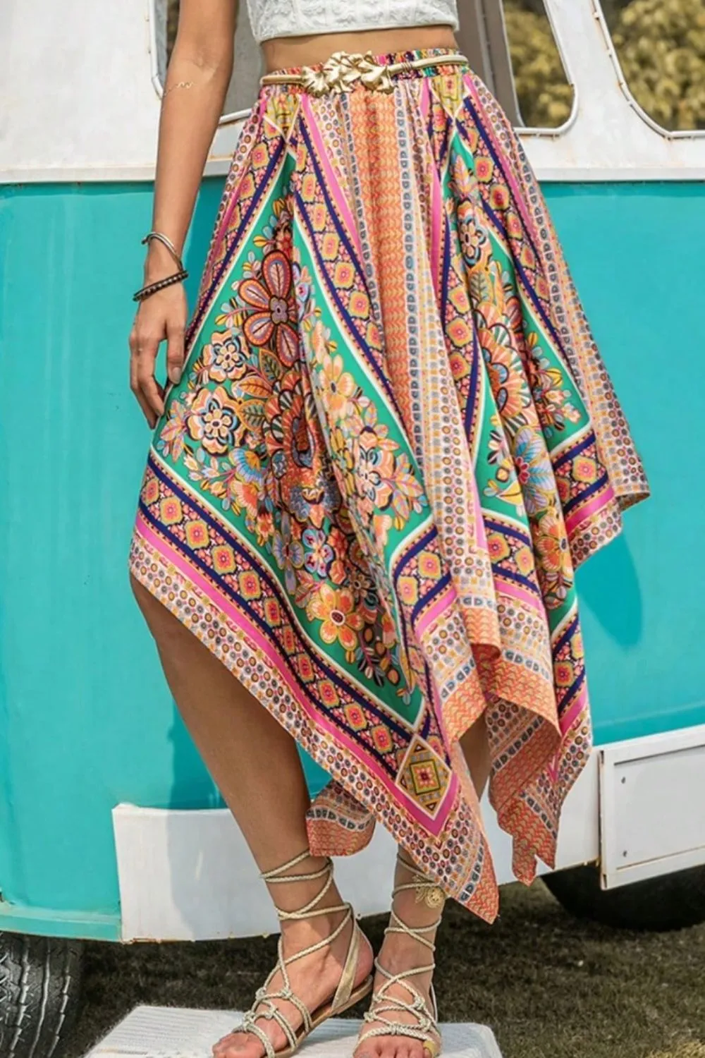 Easy Clean Printed Skirt