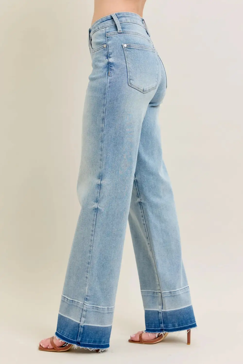 Subtle Texture Knit Denim Jeans