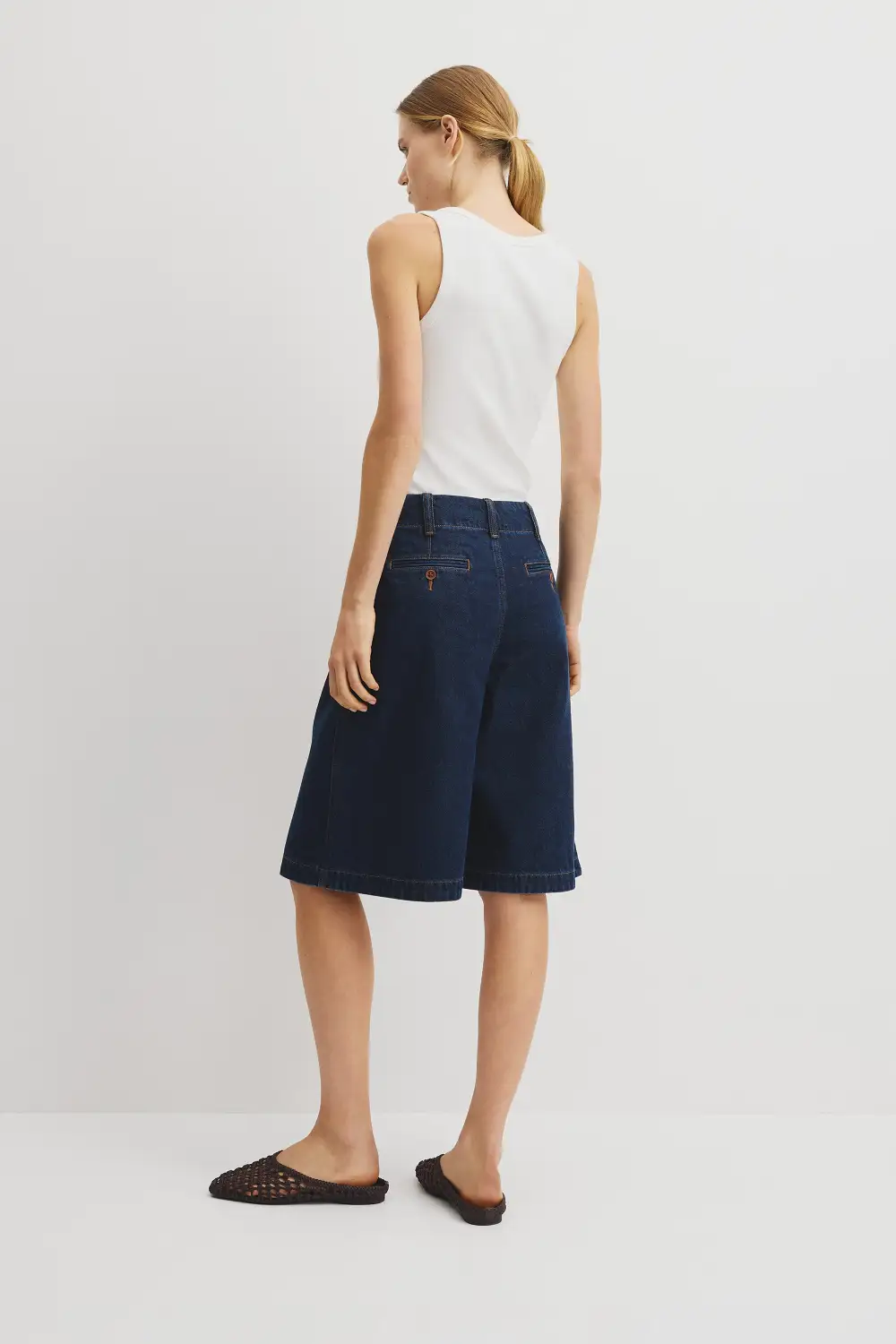 Women's Textured Denim Shorts