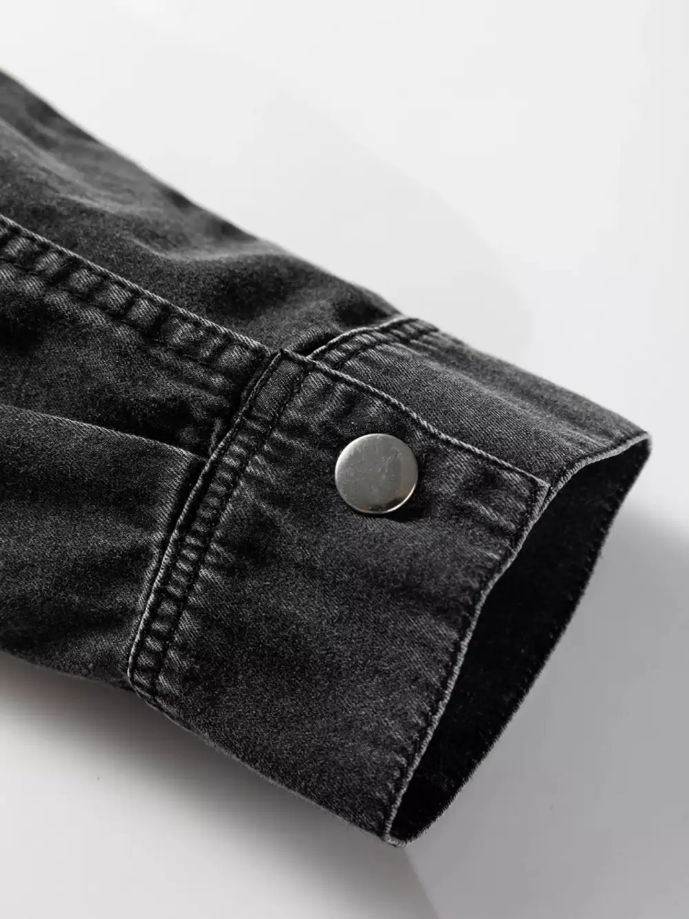 Smooth Finish Denim Pocketed Shirt Dress