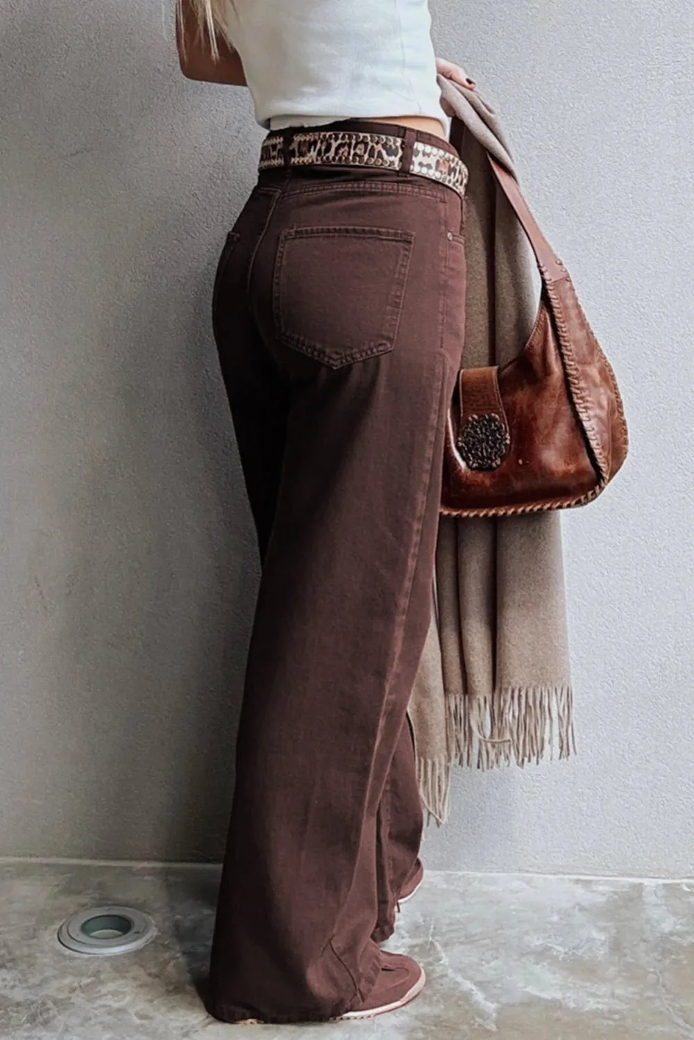 High Waist Relaxed Fit Casual Jeans