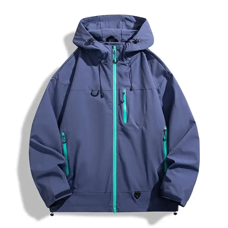 Hooded Zip Front Hiking Jacket